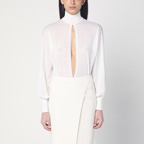 Body dolcevita con cut out bianco - Alaïa - Modalova