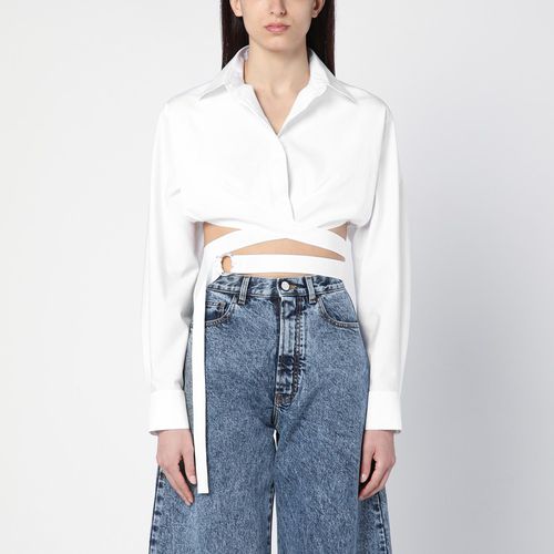 White cotton crossover shirt - Alaïa - Modalova