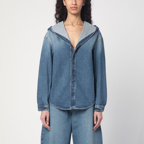 Blue denim shirt with hood - Alaïa - Modalova