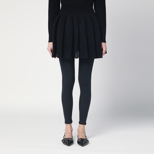 Black mini skirt in crinoline knit - Alaïa - Modalova