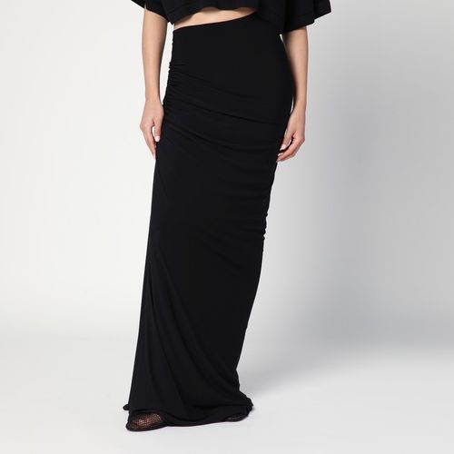 Langer drapierter schwarzer Rock aus Jersey - Alaïa - Modalova
