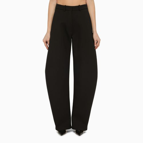 Black rounded wool trousers - Alaïa - Modalova