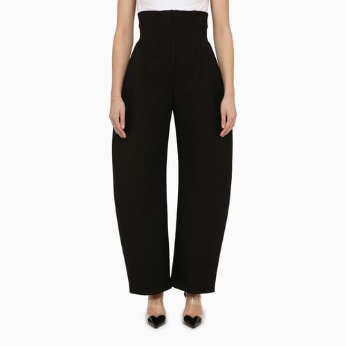 Wool-blend rounded corset trousers - Alaïa - Modalova