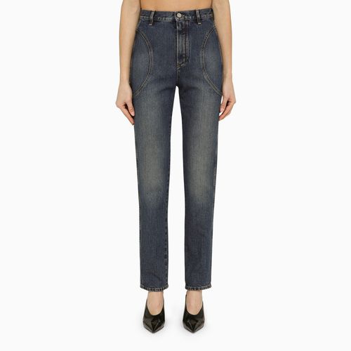 Blue high-waisted denim jeans - Alaïa - Modalova