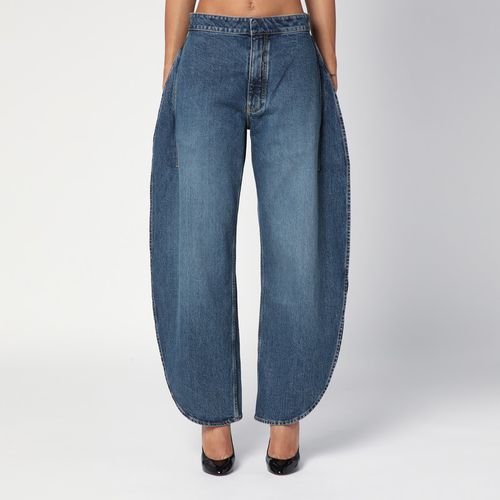 Blue rounded denim jeans - Alaïa - Modalova