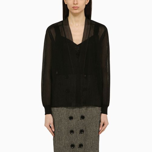 Silk-blend semi-transparent cardigan - Alaïa - Modalova