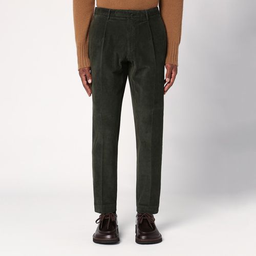 Dark green corduroy trousers - Santaniello - Modalova