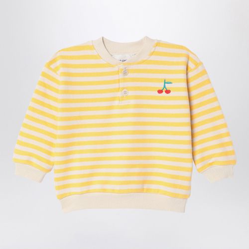 Ivory/ striped button sweatshirt - Bobo Choses - Modalova