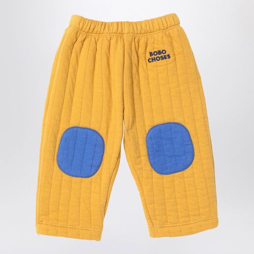 Yellow/blue quilted jogging trousers - Bobo Choses - Modalova