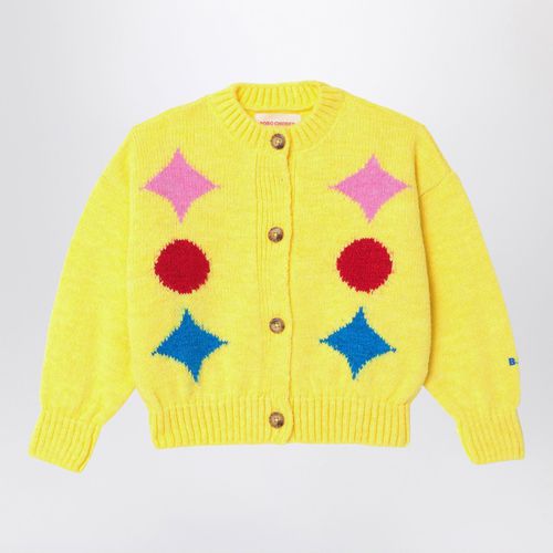 Cardigan giallo con intarsio - Bobo Choses - Modalova