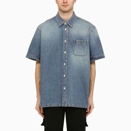 Blue denim short-sleeved shirt - Givenchy - Modalova