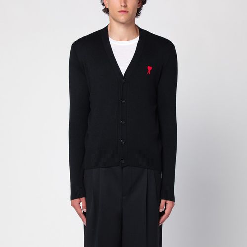 Ami De Coeur black wool cardigan - Ami Paris - Modalova