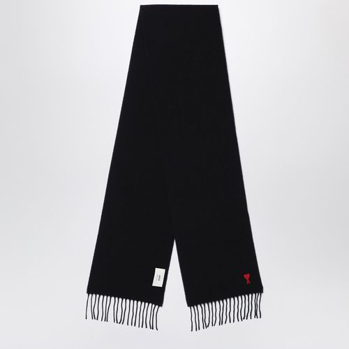 Black Ami De Coeur wool scarf - Ami Paris - Modalova