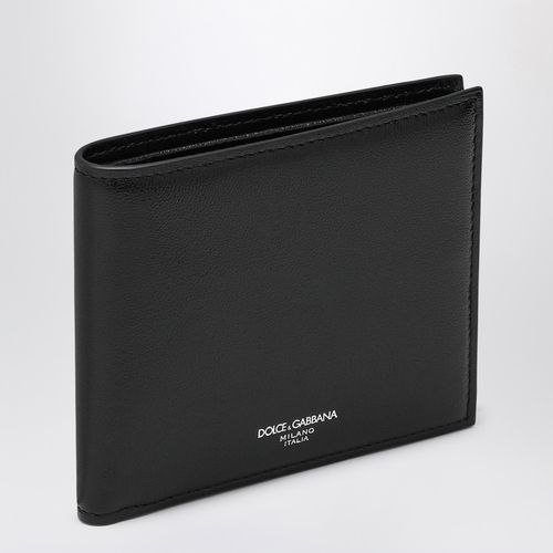 Leather bi-fold wallet with logo - Dolce&Gabbana - Modalova