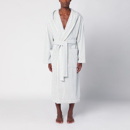 White bathrobe with light stripes - Tekla - Modalova