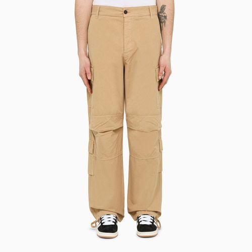 Beige canvas cargo trousers - DARKPARK - Modalova