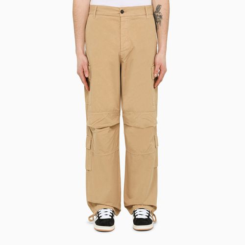 Pantalone cargo beige in canvas - DARKPARK - Modalova