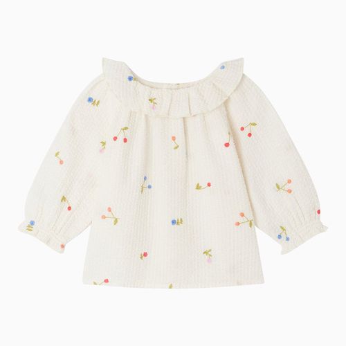 Dolci milk-white cotton blouse - Bonpoint - Modalova