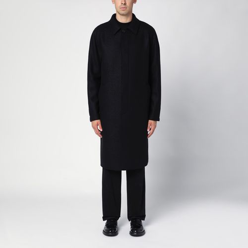 Black wool single-breasted coat - Harris Wharf London - Modalova