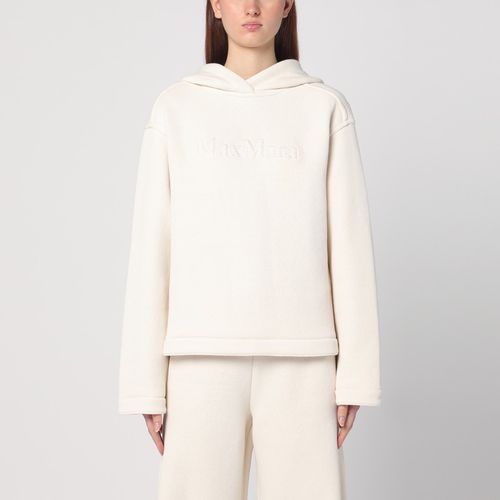 Weiße Baumwollkapuzenpullover - Max Mara - Modalova