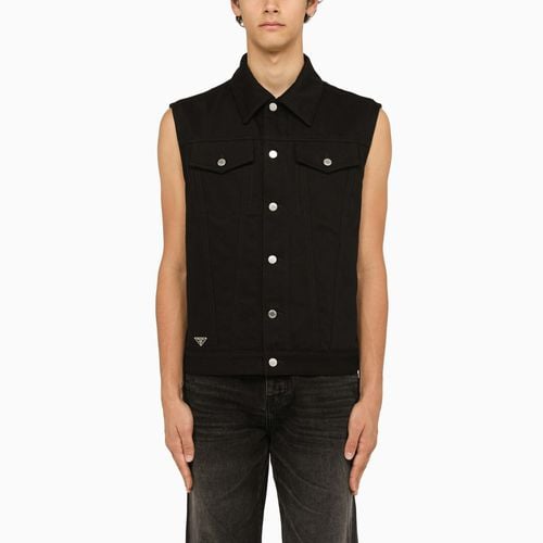 Black denim waistcoat - Prada - Modalova