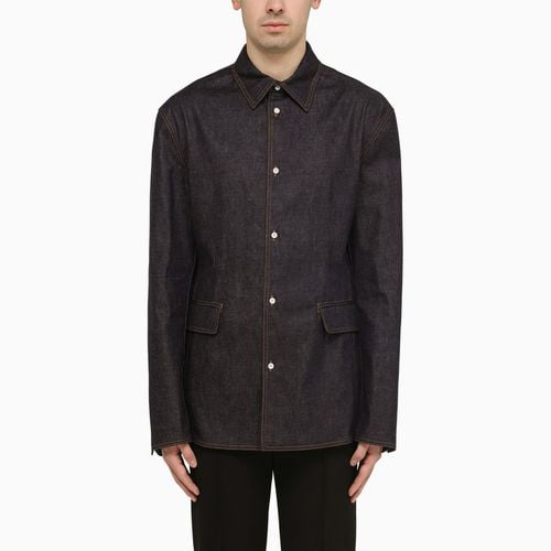 Blue denim shirt jacket - Prada - Modalova