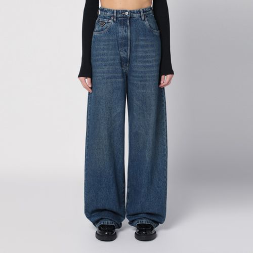 Blaue Jeans mit weitem Bein - Prada - Modalova