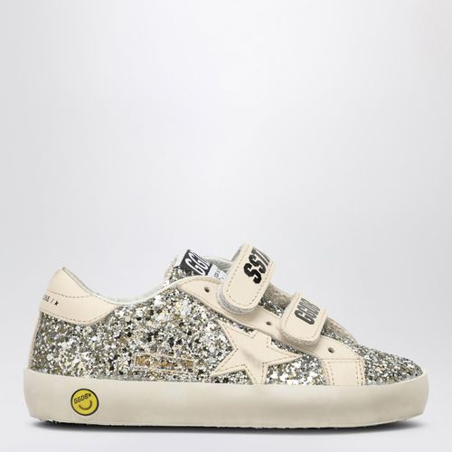 Old School low trainer in platinum/cream glitter - Golden Goose - Modalova