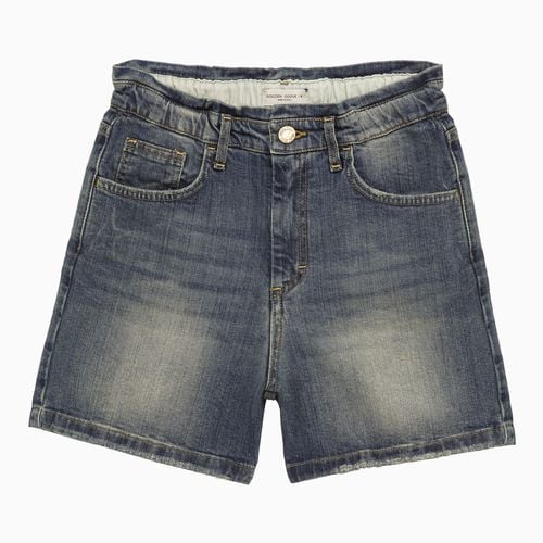 Blue washed-out denim shorts - Golden Goose - Modalova