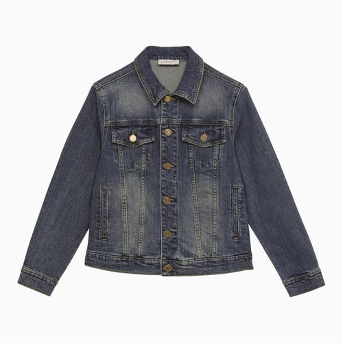 Blue denim jacket with logo - Golden Goose - Modalova