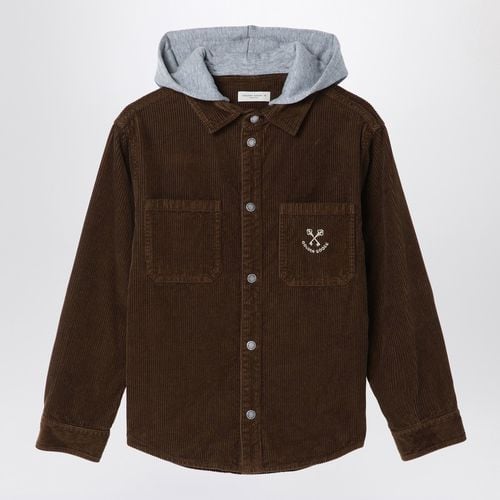 Brown corduroy hooded shirt - Golden Goose - Modalova