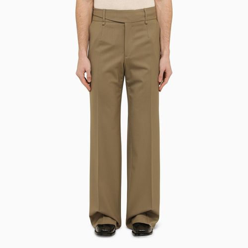 Beige wool tailored trousers - Dolce&Gabbana - Modalova