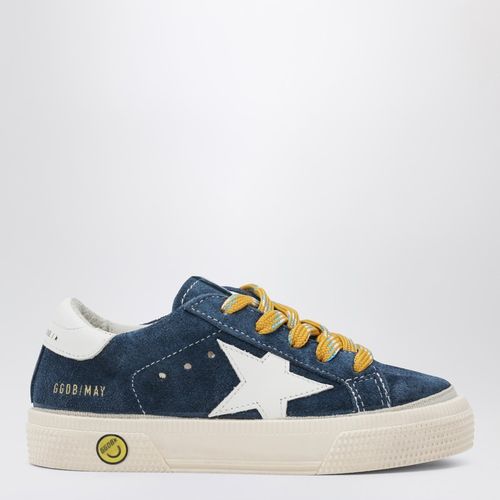 Low-top May sneakers in suede and white leather - Golden Goose - Modalova