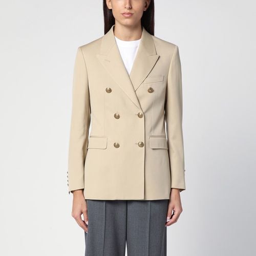 Sand-coloured double-breasted jacket in wool - Golden Goose - Modalova