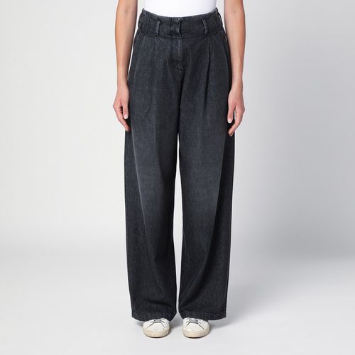 Wide black washed denim jeans - Golden Goose - Modalova