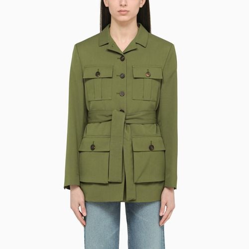 Pesto single-breasted jacket with belt - Golden Goose - Modalova