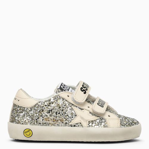 Old School low trainer in platinum/cream glitter - Golden Goose - Modalova