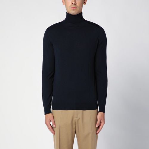 Blue wool turtleneck sweater - Drumohr - Modalova