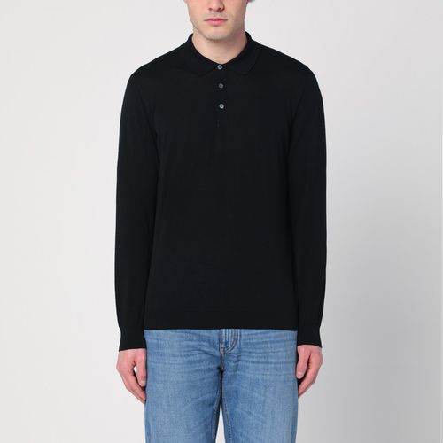 Black cotton polo shirt - Drumohr - Modalova