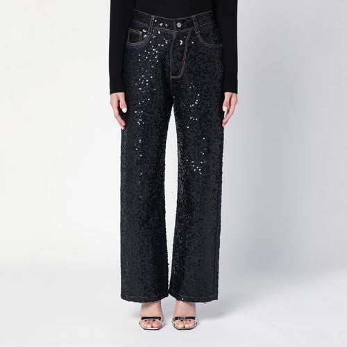 Black jeans with micro sequins - P.A.R.O.S.H. - Modalova