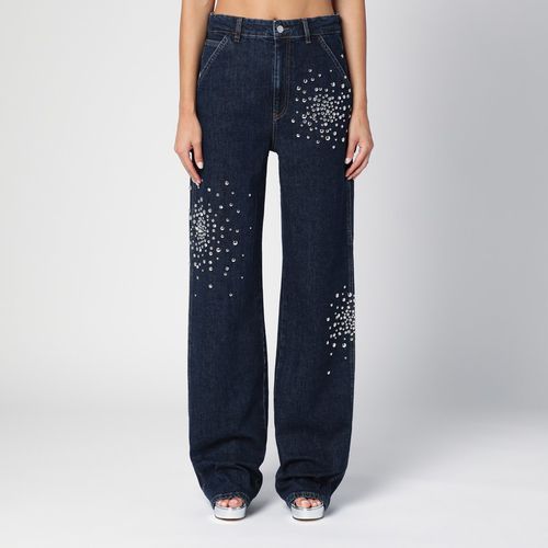 Dark workwear jeans with decorations - Des Phemmes - Modalova