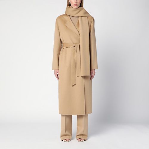 Beige wool coat with scarf - P.A.R.O.S.H. - Modalova