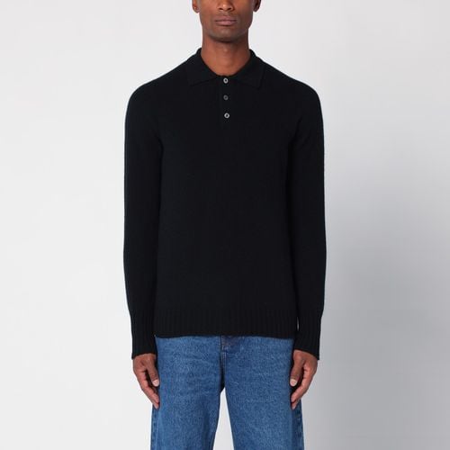 Black wool polo jumper - Drumohr - Modalova