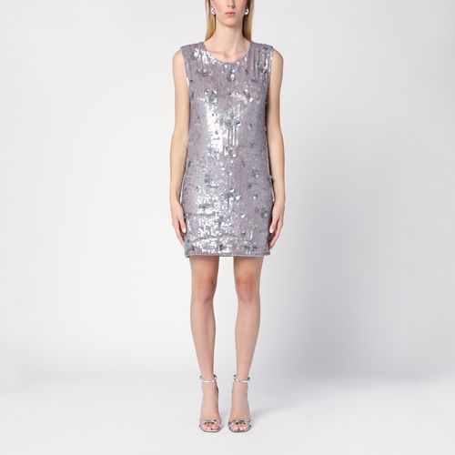 Mélange mini dress with micro sequins - P.A.R.O.S.H. - Modalova