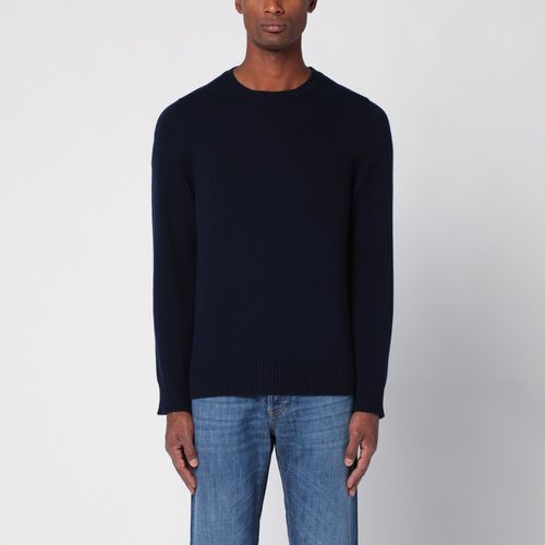 Blue cashmere crew-neck sweater - Drumohr - Modalova