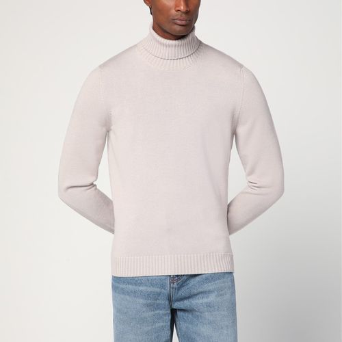 Greige wool turtleneck - Drumohr - Modalova