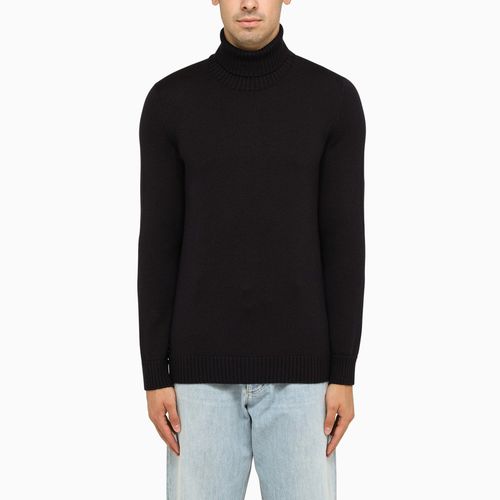 Blue wool turtleneck sweater - Drumohr - Modalova