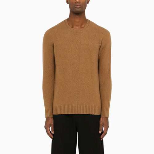 Camel round-neck sweater in wool - Drumohr - Modalova