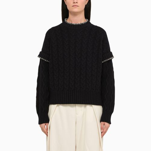 Deacon navy wool crew-neck sweater - Margaux Lönnberg - Modalova