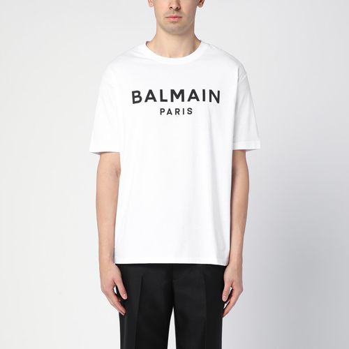 Cotton crew-neck T-shirt with logo - Balmain - Modalova